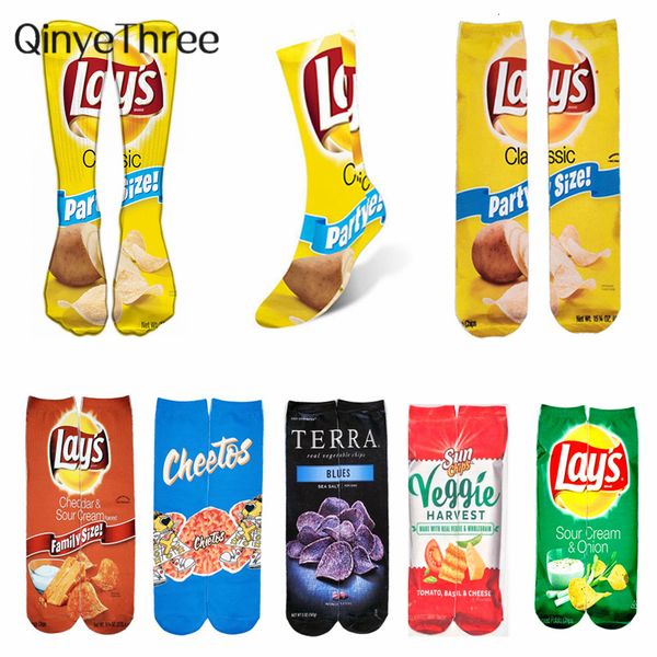 women's creative happy foods potato chips printing snack candy knee socks funny harajuku casual cotton fashion long socks, Black;white
women's creative happy foods potato chips printing snack candy knee socks funny harajuku casual cotton fashion long socks, Black;white