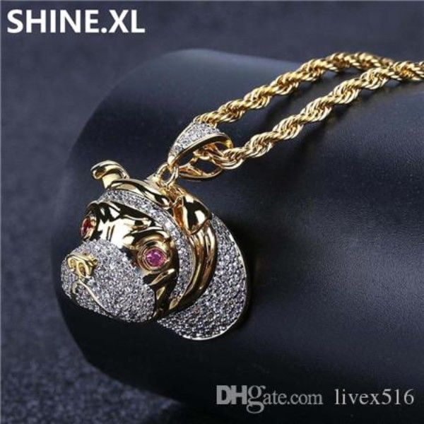 hip hop animal neckalce two color tone iced out cubic zircon bulldog pendant necklace bling party jewelry, Silver
hip hop animal neckalce two color tone iced out cubic zircon bulldog pendant necklace bling party jewelry, Silver
