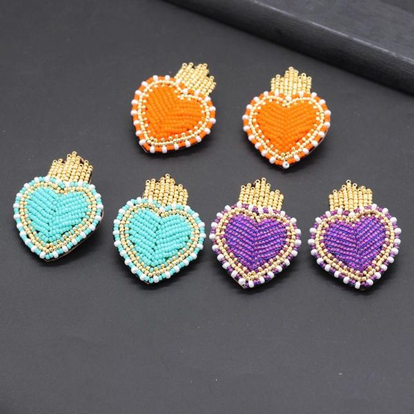 stud fashion simple rice beads hand-stitched heart-shaped earrings particles 864, Golden;silver
stud fashion simple rice beads hand-stitched heart-shaped earrings particles 864, Golden;silver
