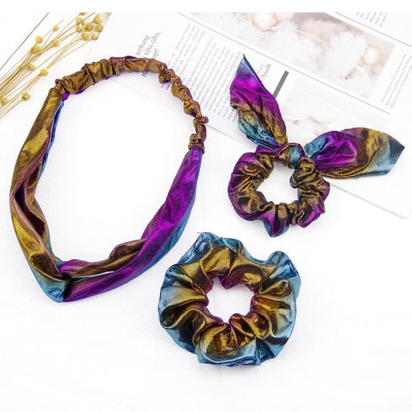 3pc / set laser rabbit ears hairbands девушки волос scrunchies elegant упругие хвостик tie оголовье gradient аксессуары для волос scrunchies
3pc / set laser rabbit ears hairbands девушки волос scrunchies elegant упругие хвостик tie оголовье gradient аксессуары для волос scrunchies