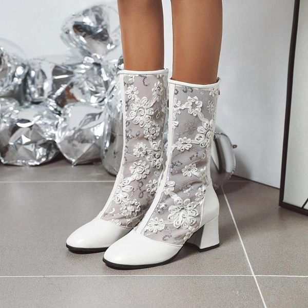 new arrivals 2020 chunky heels zip up summer shoes woman boots female mesh zip up mid-calf boots women shoes, Black
new arrivals 2020 chunky heels zip up summer shoes woman boots female mesh zip up mid-calf boots women shoes, Black