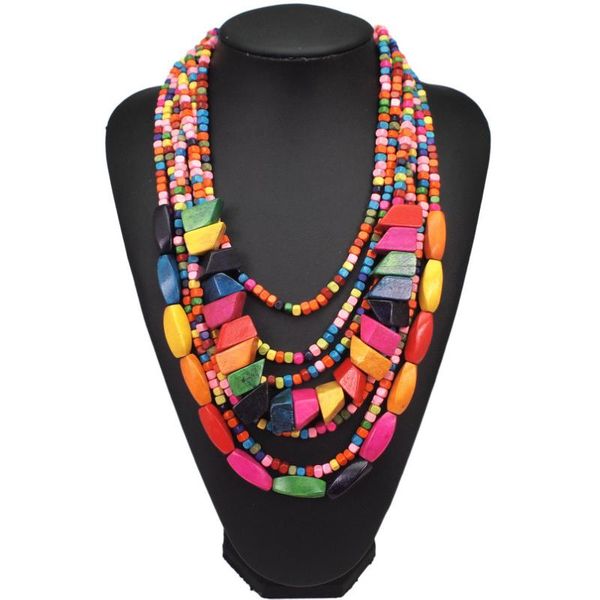 bohemian vintage colorfull round woody beaded pendant necklace fashion jewelry for women birthday gift present, Silver
bohemian vintage colorfull round woody beaded pendant necklace fashion jewelry for women birthday gift present, Silver