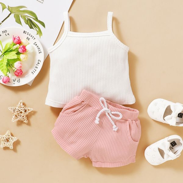 kids girls clothing sets summer knitted sling baby girls clothes short sleeve t-shirt+pant short 2pcs children clothes suits hot, White
kids girls clothing sets summer knitted sling baby girls clothes short sleeve t-shirt+pant short 2pcs children clothes suits hot, White