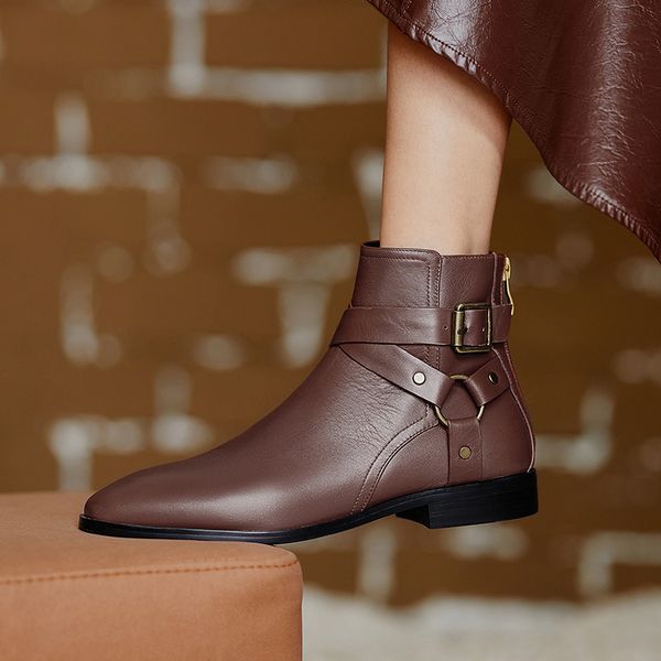 winter genuine leather boots women ankle boots comfortable quality soft shoes designer handmade 2020 black brown boots
winter genuine leather boots women ankle boots comfortable quality soft shoes designer handmade 2020 black brown boots
