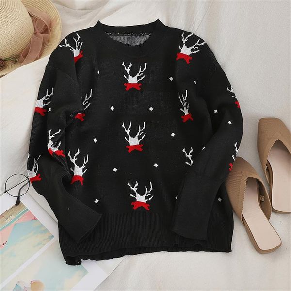 christmas elk o neck sweater women outerwear women casual cartoon pattern sweater knitting pullovers sweater 2020 spring, White;black
christmas elk o neck sweater women outerwear women casual cartoon pattern sweater knitting pullovers sweater 2020 spring, White;black