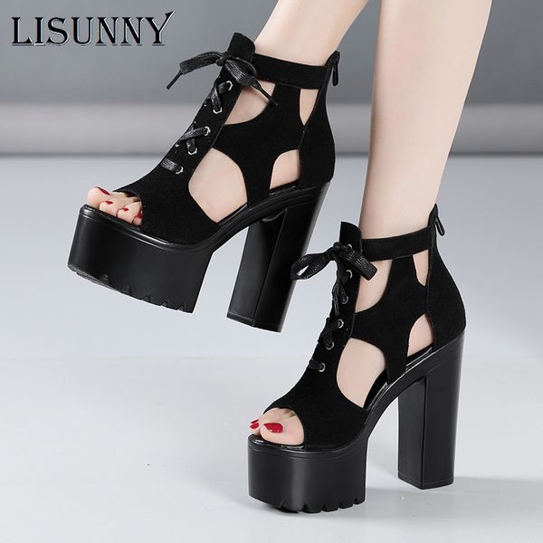 lisunny 15cm heels platform sandals women shoes 2020 summer bandage high heels gladiator sandals ladies party model shoes 33-43, Black
lisunny 15cm heels platform sandals women shoes 2020 summer bandage high heels gladiator sandals ladies party model shoes 33-43, Black