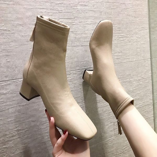 ankle women boots autumn square mid heels female round toe solid black pu leather boots ladies casual slip on shoes woman
ankle women boots autumn square mid heels female round toe solid black pu leather boots ladies casual slip on shoes woman
