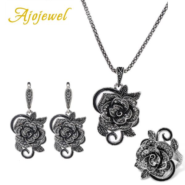 ювелирные наборы ajojewel черный кристалл rhinestone rose flower для женщин роскошные урожай ожерелье кольцо серьги романтический подарок, Silver
ювелирные наборы ajojewel черный кристалл rhinestone rose flower для женщин роскошные урожай ожерелье кольцо серьги романтический подарок, Silver