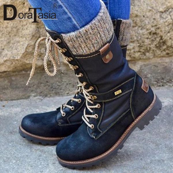 doratasia classic ladies concise lace-up work boots comforatble pleated boots women low heel platform mid-calf shoes woman, Black
doratasia classic ladies concise lace-up work boots comforatble pleated boots women low heel platform mid-calf shoes woman, Black
