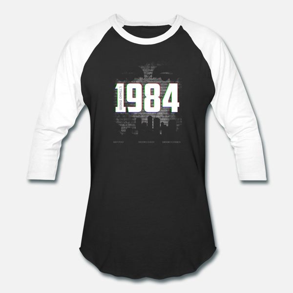 1984 t shirt men personalized cotton crew neck letters gift basic summer vintage shirt, White;black
1984 t shirt men personalized cotton crew neck letters gift basic summer vintage shirt, White;black