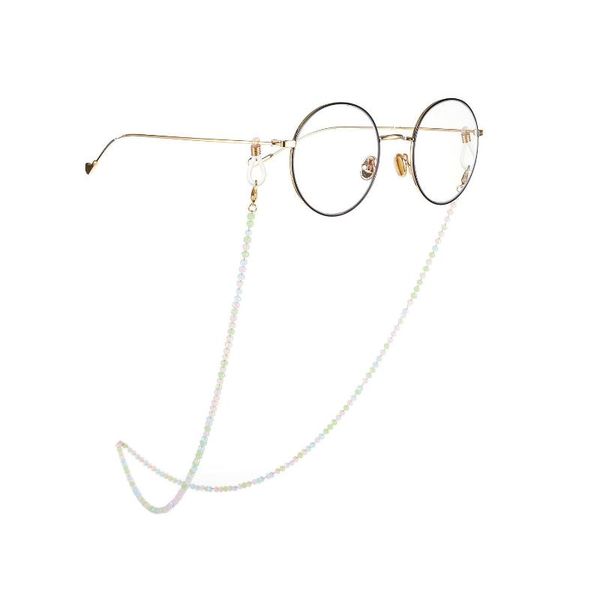 fun-beauty european and american jewelry single layer color beads alloy chain glasses chain ladies temperament accessories, Silver
fun-beauty european and american jewelry single layer color beads alloy chain glasses chain ladies temperament accessories, Silver
