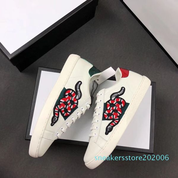 designer sneaker ace leather sneaker 100% genuine leather trainers men women classic casual shoes python tiger bee flower embroidered s06, Black
designer sneaker ace leather sneaker 100% genuine leather trainers men women classic casual shoes python tiger bee flower embroidered s06, Black