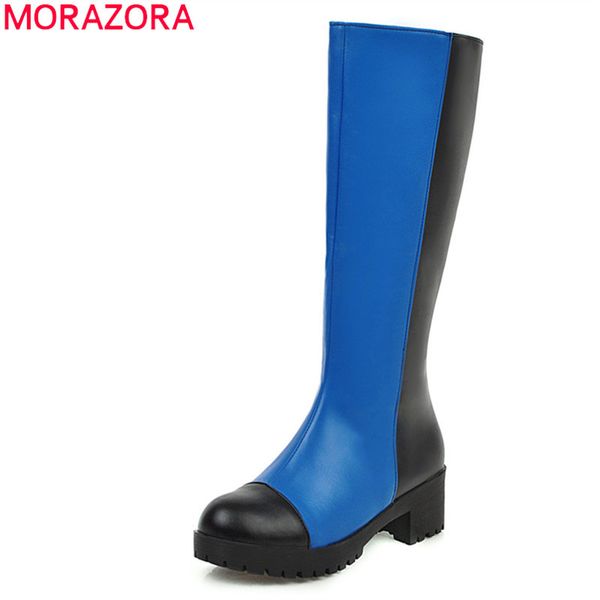boots morazora 2021 fashion pu leather knee high simple med heels round toe winter keep warm ladies shoes women, Black
boots morazora 2021 fashion pu leather knee high simple med heels round toe winter keep warm ladies shoes women, Black