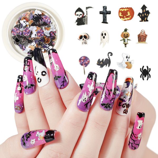 3d nail sticker decals nail art halloween color film halloween color handmade pumpkin spider sticker girl woman manicure, Black
3d nail sticker decals nail art halloween color film halloween color handmade pumpkin spider sticker girl woman manicure, Black