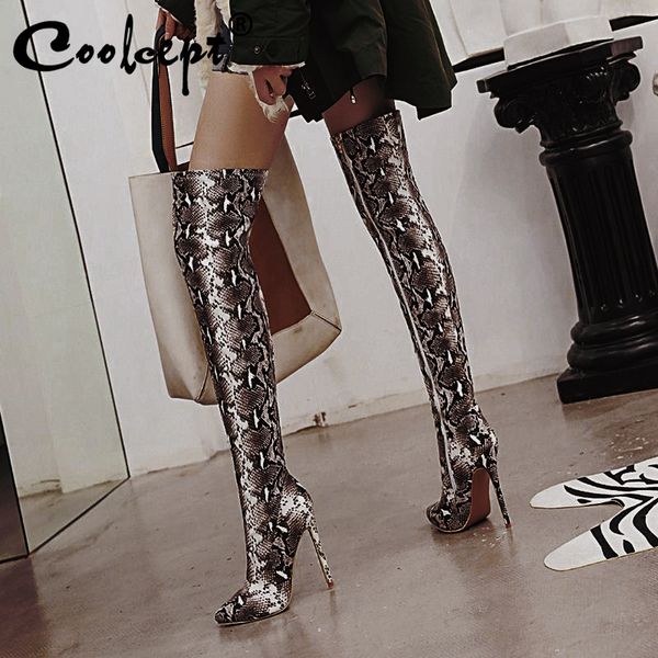boots coolcept plus size 30-48 arrival thin heels snakeskin pattern long woman fashion over the knee footwear, Black
boots coolcept plus size 30-48 arrival thin heels snakeskin pattern long woman fashion over the knee footwear, Black