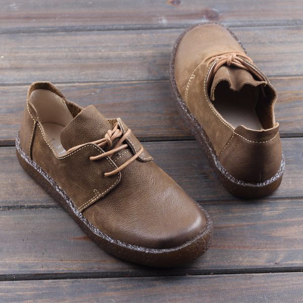 women's handmade shoes genuine leather flat lacing mother shoes woman loafers soft single casual women flats, Black
women's handmade shoes genuine leather flat lacing mother shoes woman loafers soft single casual women flats, Black