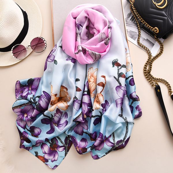 2020 new spring scarf print shawls and wraps silk scarf for women floral printed femme hijab foulard, Blue;gray
2020 new spring scarf print shawls and wraps silk scarf for women floral printed femme hijab foulard, Blue;gray