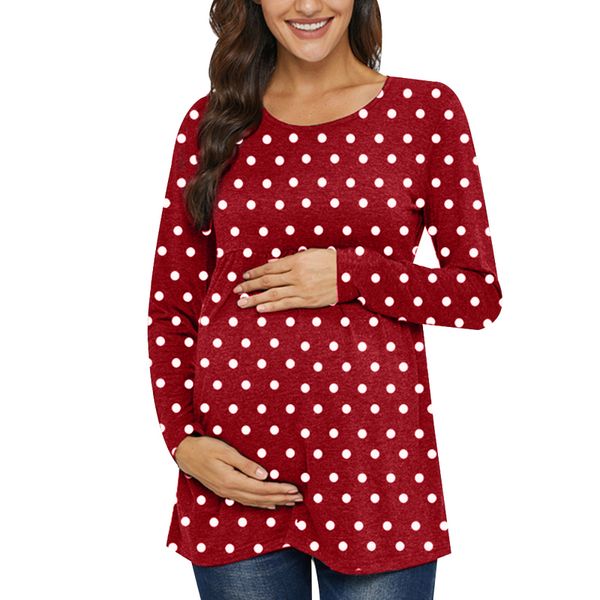 polka dot maternity tunic ladies women shirt ruffles plus size tees t-shirt pregnancy tee loose womens clothing d20, White
polka dot maternity tunic ladies women shirt ruffles plus size tees t-shirt pregnancy tee loose womens clothing d20, White