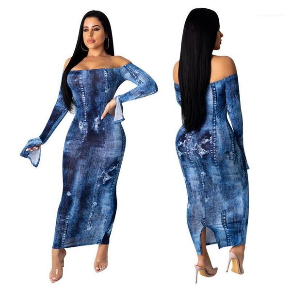 casual clothing designer womens dress fashion denim slash neck dresses womens, White;black
casual clothing designer womens dress fashion denim slash neck dresses womens, White;black