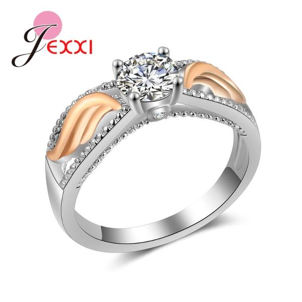 new arrivals genuine 925 sterling silver crystals wedding band rings with angel wing for women romantic party gift, Golden;silver
new arrivals genuine 925 sterling silver crystals wedding band rings with angel wing for women romantic party gift, Golden;silver