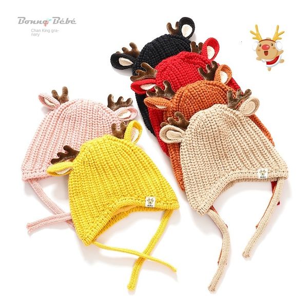children's autumn and winter christmas all-match antlers wool cotton lining head hat boys and girls baby knitted hats, Blue;gray
children's autumn and winter christmas all-match antlers wool cotton lining head hat boys and girls baby knitted hats, Blue;gray