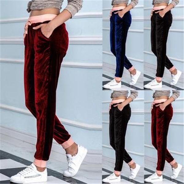 womens solid colors long pants fashion trend drawstring elastic waist wild harlan sport jogger pant designer female loose straight sweatpant, Black;white
womens solid colors long pants fashion trend drawstring elastic waist wild harlan sport jogger pant designer female loose straight sweatpant, Black;white