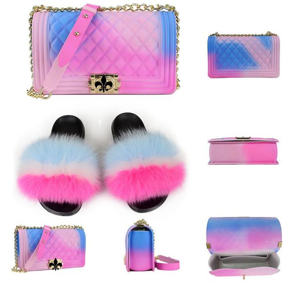 real fur slippers women fur slides rainbow shoe cute flip flops women travel furry shoes jelly bags set fashion bag, Black
real fur slippers women fur slides rainbow shoe cute flip flops women travel furry shoes jelly bags set fashion bag, Black