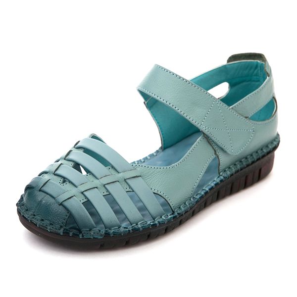 women's leather soft bottom sandals new hole shoes comfortable flat bottom baotou casual non-slip middle-aged women's sandals, Black
women's leather soft bottom sandals new hole shoes comfortable flat bottom baotou casual non-slip middle-aged women's sandals, Black