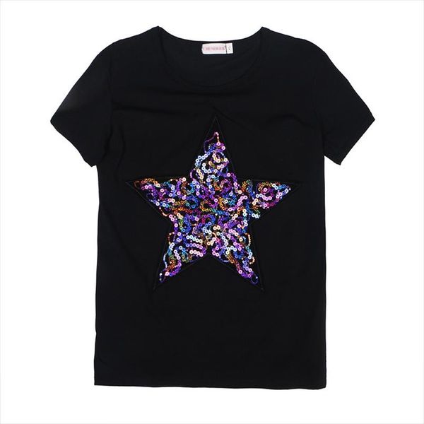 2020 summer donna new fashion 3xl plus size t shirt women pointed star sequin short sleeve tees casual cotton t shirt, White
2020 summer donna new fashion 3xl plus size t shirt women pointed star sequin short sleeve tees casual cotton t shirt, White