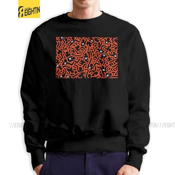 man keith haring sweatshirt funny pullovers 100% organic cotton art hoodie winter for men, Black
man keith haring sweatshirt funny pullovers 100% organic cotton art hoodie winter for men, Black
