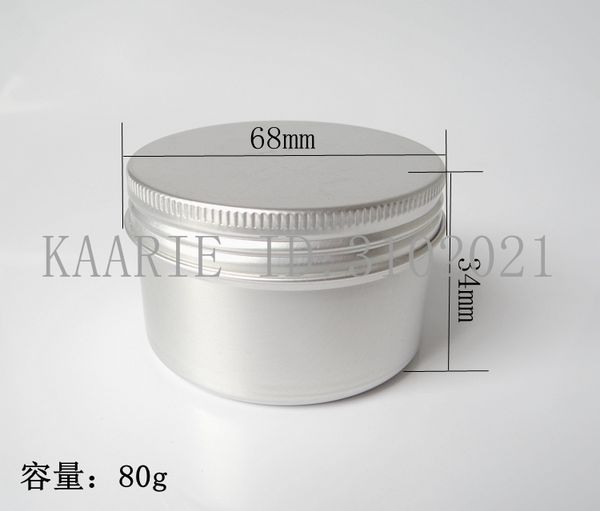 80g 68*34mm refillable empty round aluminum metal tin bottle with lids , cosmetic cream container box aluminum jar
80g 68*34mm refillable empty round aluminum metal tin bottle with lids , cosmetic cream container box aluminum jar