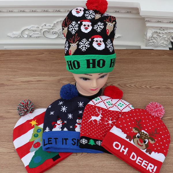christmas decorations hat sweater santa kids and adults knitted led beanie party cap xmas gifts 5pcs/lot
christmas decorations hat sweater santa kids and adults knitted led beanie party cap xmas gifts 5pcs/lot