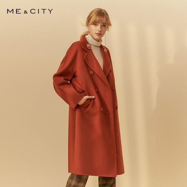 me&city women pure wool coat outerwear winter clothing office lady coat fashion warm slim elegant, Black
me&city women pure wool coat outerwear winter clothing office lady coat fashion warm slim elegant, Black
