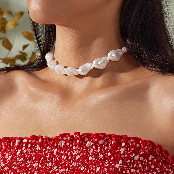 однослойный ретро барокко нерегулярных choker ожерелье pearl для женщины эстетических ювелирных изделий преувеличения большого ожерелье, Silver
однослойный ретро барокко нерегулярных choker ожерелье pearl для женщины эстетических ювелирных изделий преувеличения большого ожерелье, Silver