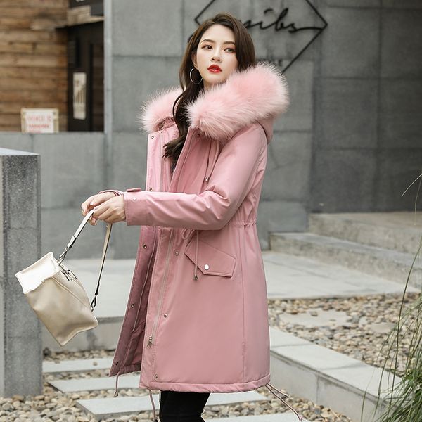 women's down & parkas 2021 winter jacket women long slim wool liner hooded solid with fur collar cotton padded casual thick coat ladies, Black
women's down & parkas 2021 winter jacket women long slim wool liner hooded solid with fur collar cotton padded casual thick coat ladies, Black