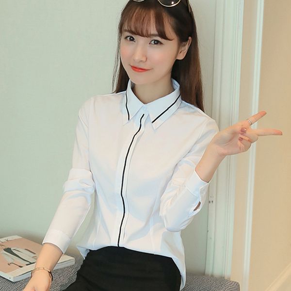 2020 spring women new office shirts blouses solid white slim striped shirts casual blouse workwear
2020 spring women new office shirts blouses solid white slim striped shirts casual blouse workwear