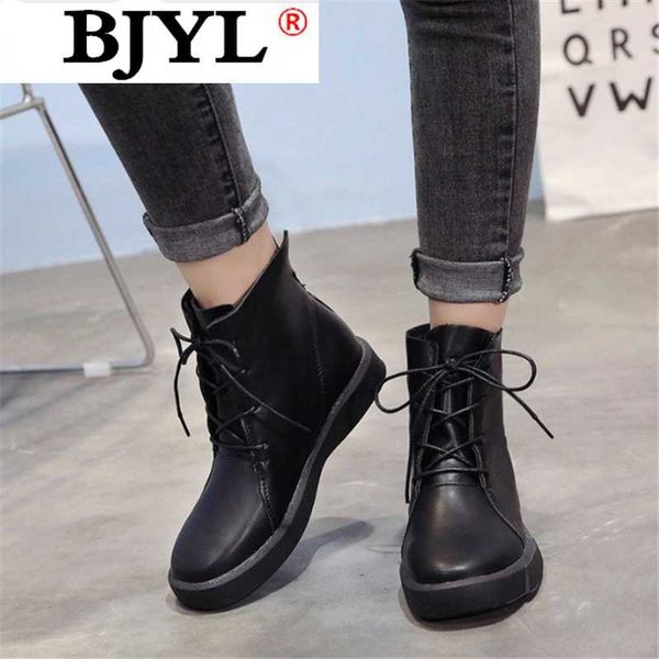 2020 winter women's ankle boots fashion lace-up flat shoes woman mid heel platform pu leather boots warm ankle botas mujer, Black
2020 winter women's ankle boots fashion lace-up flat shoes woman mid heel platform pu leather boots warm ankle botas mujer, Black