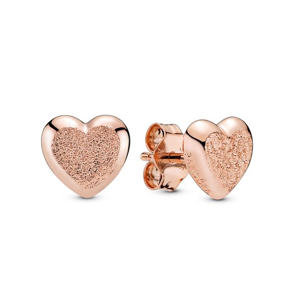 925 sterling silver women's luxury fashion jewelry designer 14k rose gold plated matte brilliance hearts stud earrings with pandora gif, Golden;silver
925 sterling silver women's luxury fashion jewelry designer 14k rose gold plated matte brilliance hearts stud earrings with pandora gif, Golden;silver