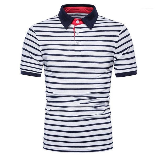 short sleeved slim lapel neck male tees striped printed mens polo shirts summer casual, White;black
short sleeved slim lapel neck male tees striped printed mens polo shirts summer casual, White;black