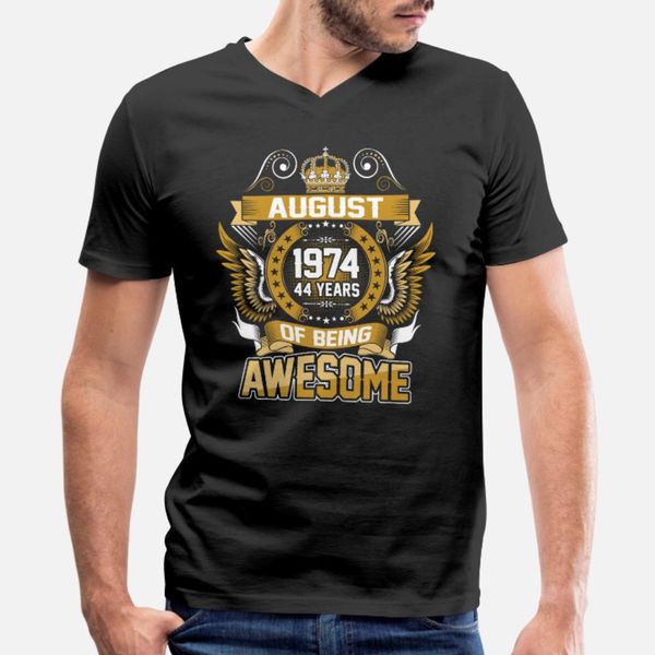 august 1974 44 years of being awesome t shirt men printing cotton s-xxxl trend fit comfortable spring trend shirt
august 1974 44 years of being awesome t shirt men printing cotton s-xxxl trend fit comfortable spring trend shirt