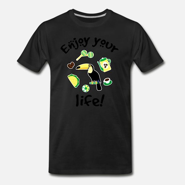 brazil enjoy life culture beach gift t shirt men knitted tee shirt o neck cool fit funny summer outfit shirt