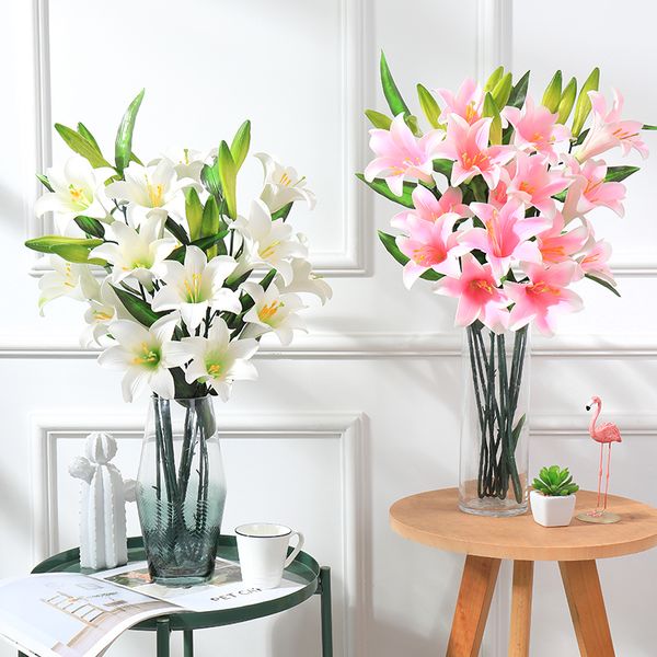 5pcs lily artificial flowers white latex fake flowers wedding centerpieces pink decoration home valentines day gift
5pcs lily artificial flowers white latex fake flowers wedding centerpieces pink decoration home valentines day gift