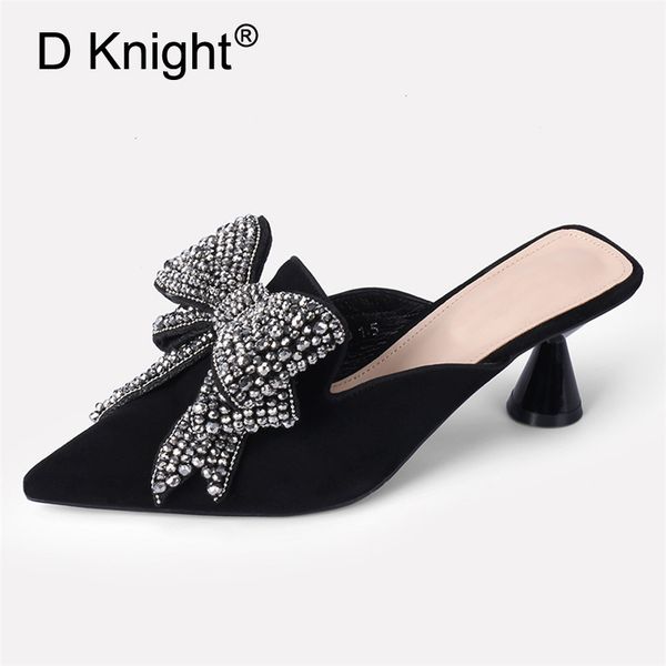 women sandals summer female high heel shoes flock bowtie slippers ladies fashion crystal mules elegant black sandales femme 2020
women sandals summer female high heel shoes flock bowtie slippers ladies fashion crystal mules elegant black sandales femme 2020