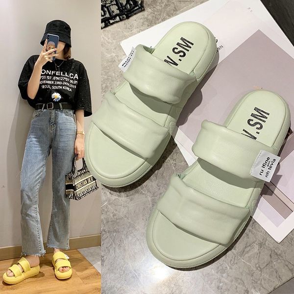 thick bottom slippers female 2020 summer new fashion wild sandals muffin bottom wear increased sandals and slippers x060, Black
thick bottom slippers female 2020 summer new fashion wild sandals muffin bottom wear increased sandals and slippers x060, Black