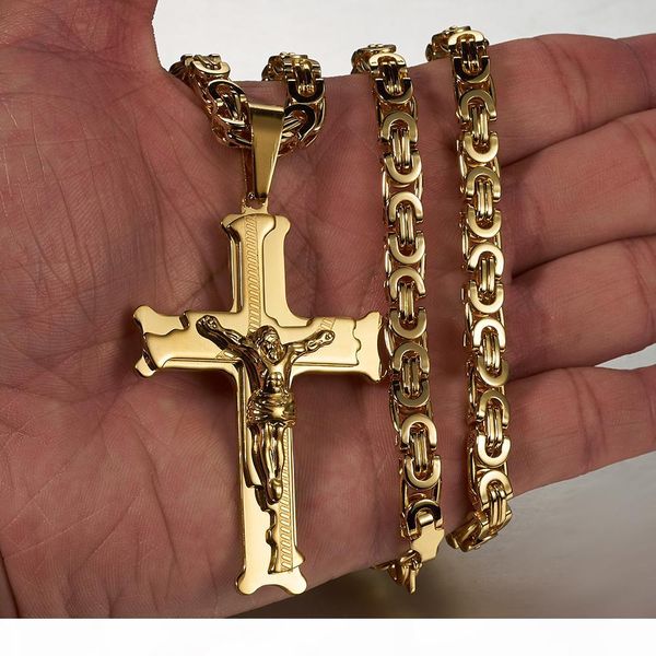 mens yellow gold filled stainless steel byzantine chain silver iced out male necklace cross pendant party jewelry for women, Golden;silver
mens yellow gold filled stainless steel byzantine chain silver iced out male necklace cross pendant party jewelry for women, Golden;silver