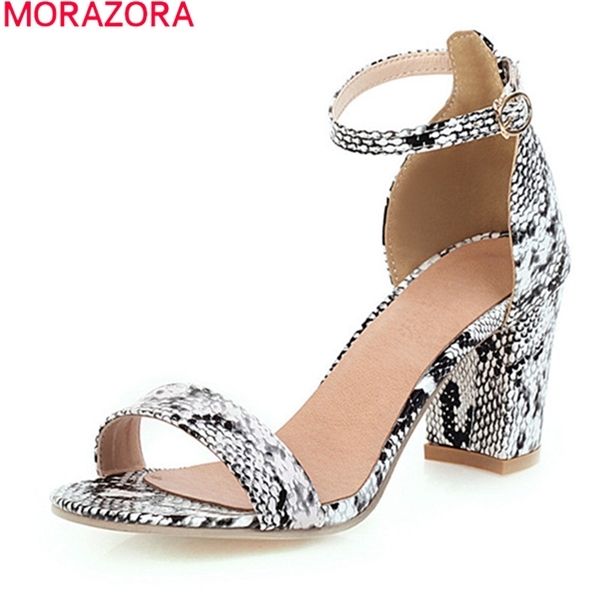 morazora 2020 summer women sandals fashion snake buckle party shoes thick high heels round toe classic women pumps 0925, Black
morazora 2020 summer women sandals fashion snake buckle party shoes thick high heels round toe classic women pumps 0925, Black