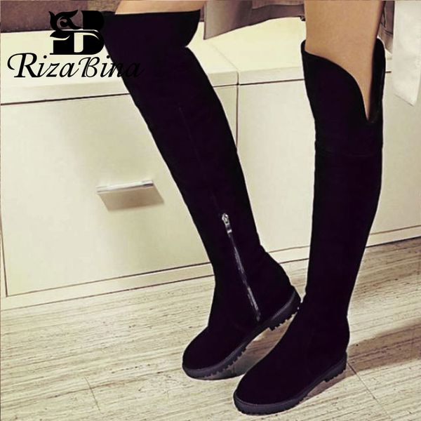 rizabina size 34-45 flats long boots women over the knee boots comfortable round toe zipper thigh high women footwear, Black
rizabina size 34-45 flats long boots women over the knee boots comfortable round toe zipper thigh high women footwear, Black