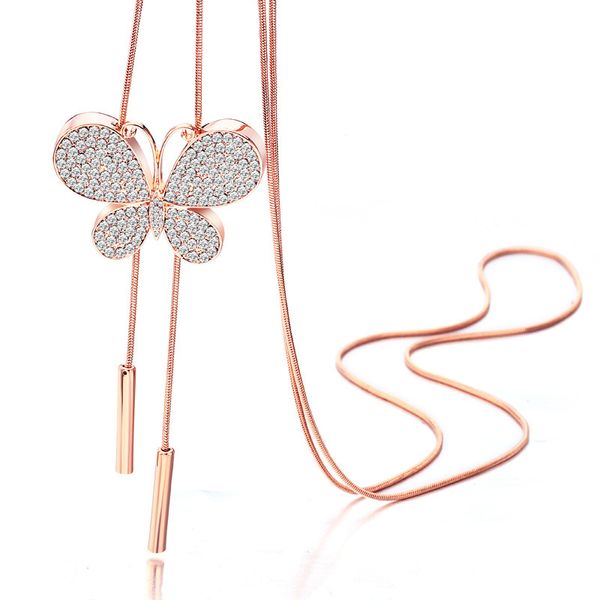 new arrival women pendant necklaces big zircon butterfly tassel paragraph sweater chain decorative crystal necklace pendant, Silver
new arrival women pendant necklaces big zircon butterfly tassel paragraph sweater chain decorative crystal necklace pendant, Silver