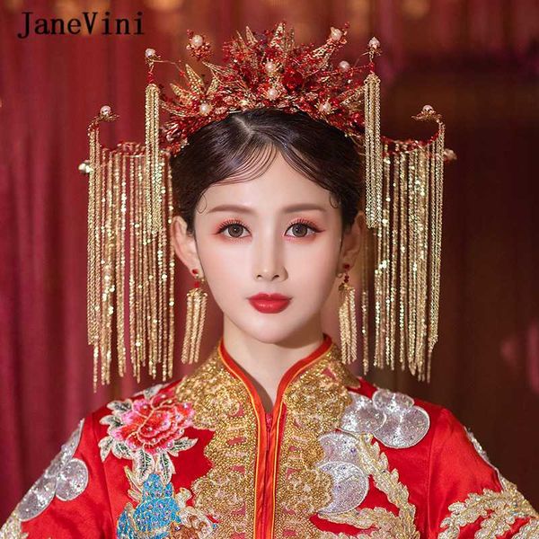 janevini luxury chinese hairpins red hair combs bridal headdress with earrings beaded tassels wedding jewelry hair accessories, Golden;silver
janevini luxury chinese hairpins red hair combs bridal headdress with earrings beaded tassels wedding jewelry hair accessories, Golden;silver