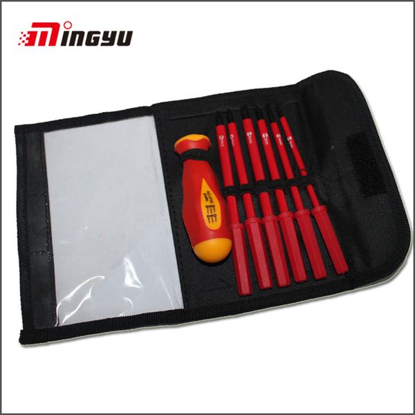 7pcs insulated screwdriver set high voltage 1000v screwdriver kit protable eletrican chrome vanadium alloy steel hand tool
7pcs insulated screwdriver set high voltage 1000v screwdriver kit protable eletrican chrome vanadium alloy steel hand tool